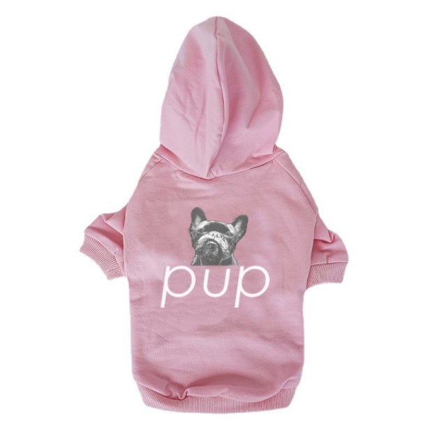 Cotton Dog Hoodie in Black, White, Red, Pink