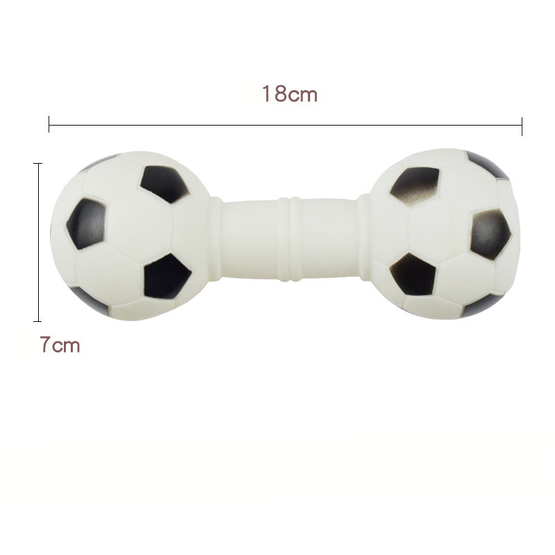 Football Squeaky Toy Dumbbell for Dogs