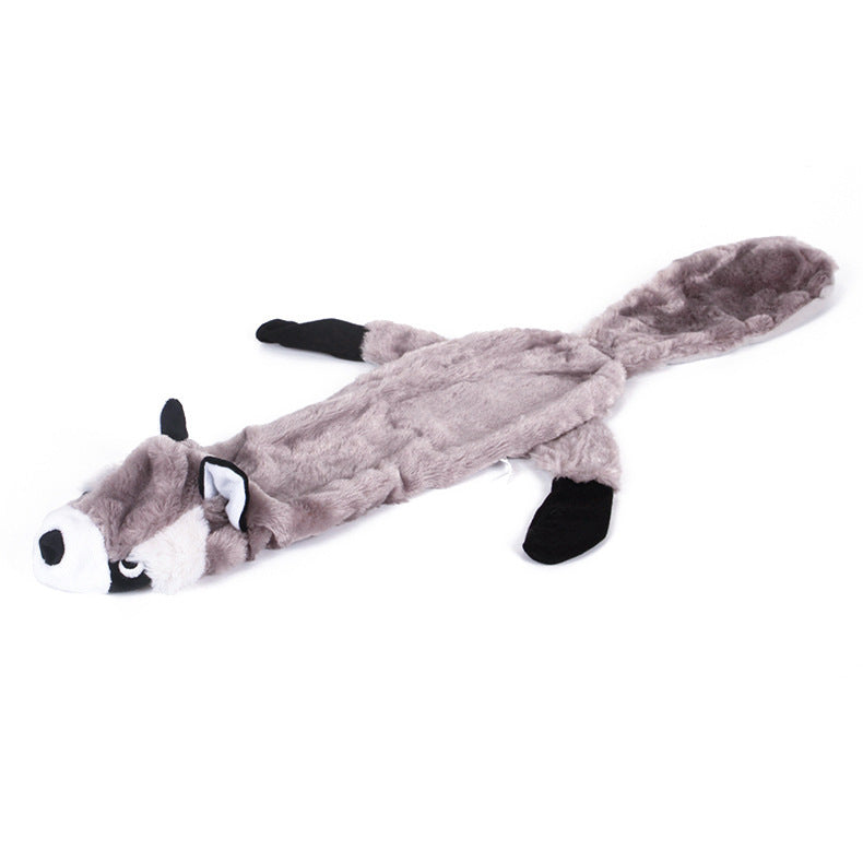 Dog Chew Toy Plush Squeaky Paper Toy with Animal Designs