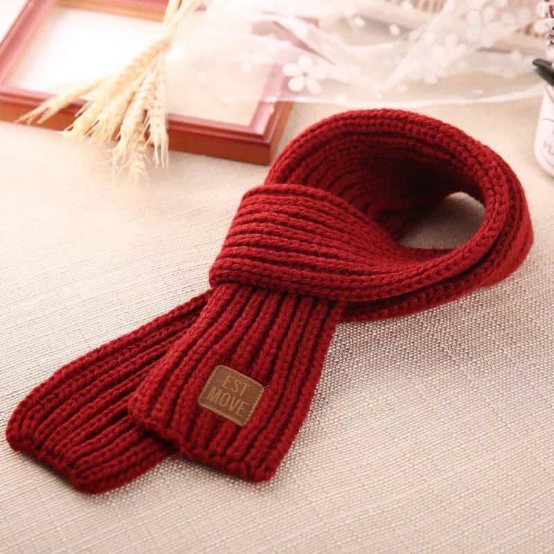 Colorful Dog Scarf in Blue, Red, Yellow, Green, and Ash