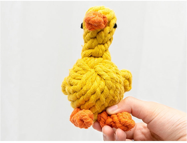 Rope Chew Toy With Knotted Animal Shapes