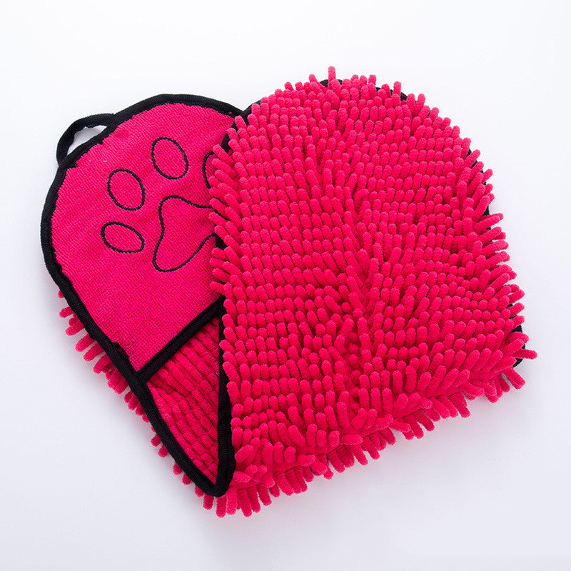 Microfiber Bath Towel for Dogs in Pink, Blue, Rose Red & Grey
