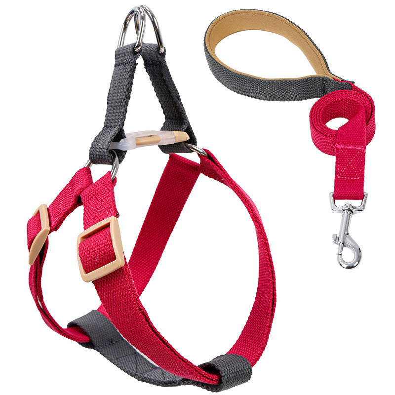 Color Drawstring Leash Vest-Style Dog Harness