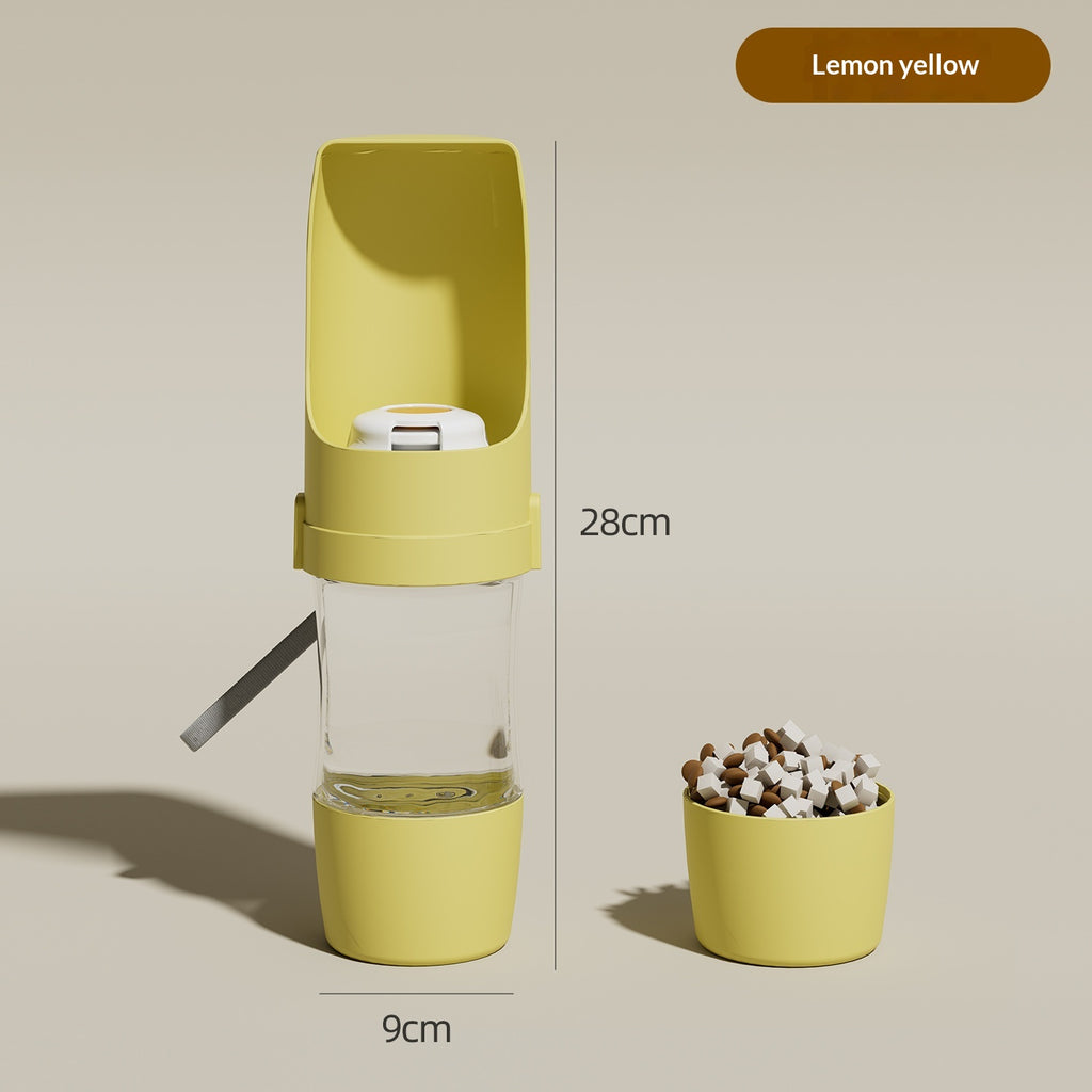 Portable Dog Water Bottle in Gray, Green, Pink, Yellow