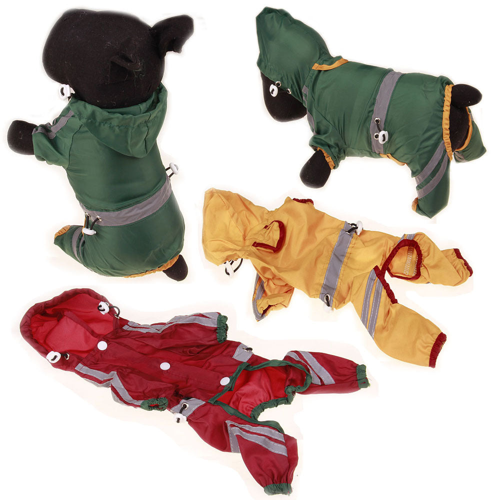 Lightweight Dog Raincoat with Reflective Strips