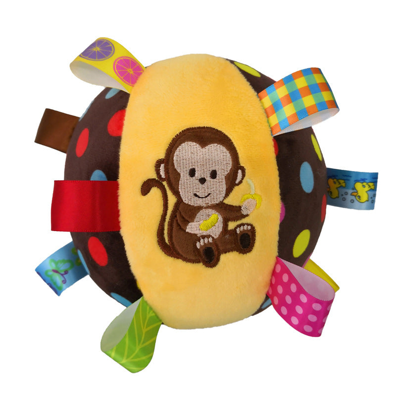 Colorful Squeaky Hanging Dog Toy With Ribbons