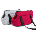 Portable Dog Carrier Bag in Red, Gray & Black