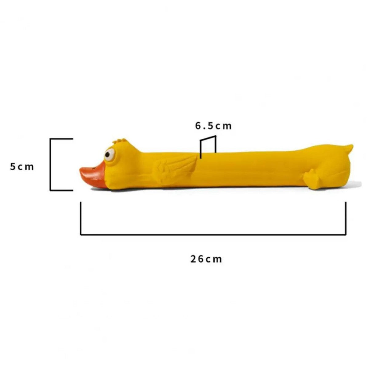 Yellow Duck Squeaky Latex Dog Toy