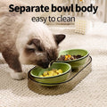 Transparent Double Pet Bowl for Dogs