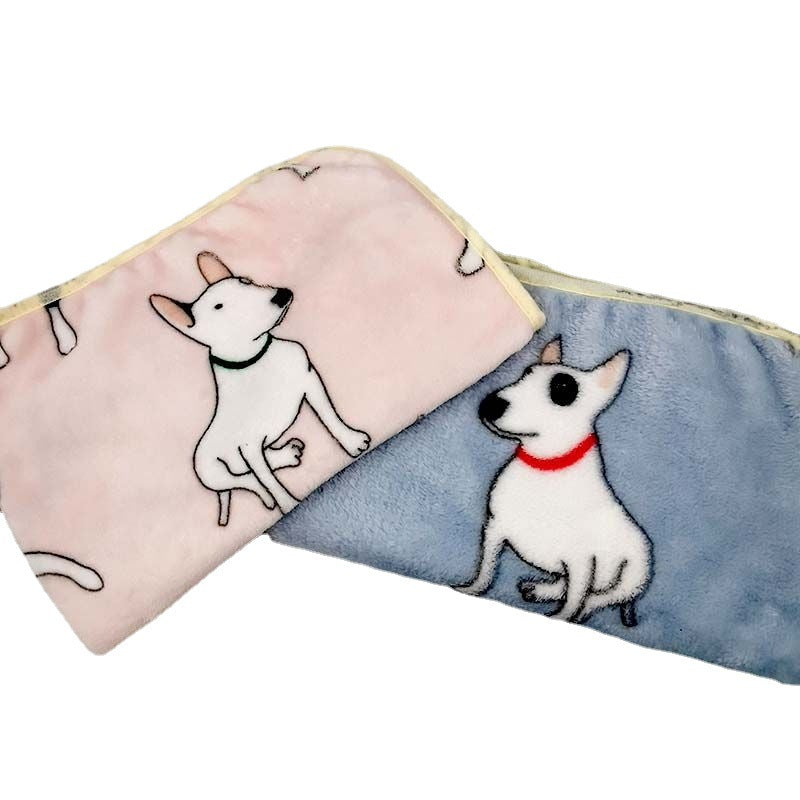 Coral Fleece Dog Blanket in Multiple Colors
