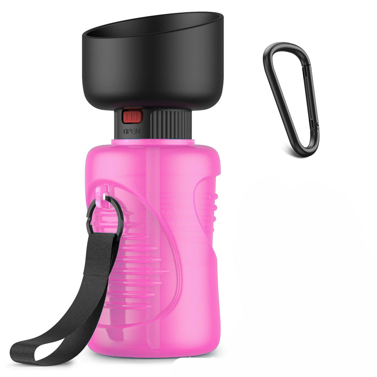 Foldable Dog Travel Water Bottle in Blue, Rose Red, and Tiffany Blue