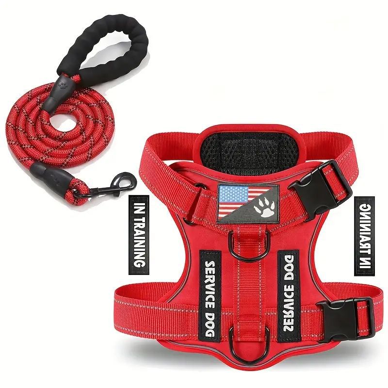 Chest Plate Dog Harness Leash in 7 Colors