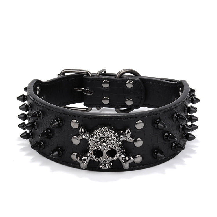 Skull Studded Dog Collar in Multiple Colors