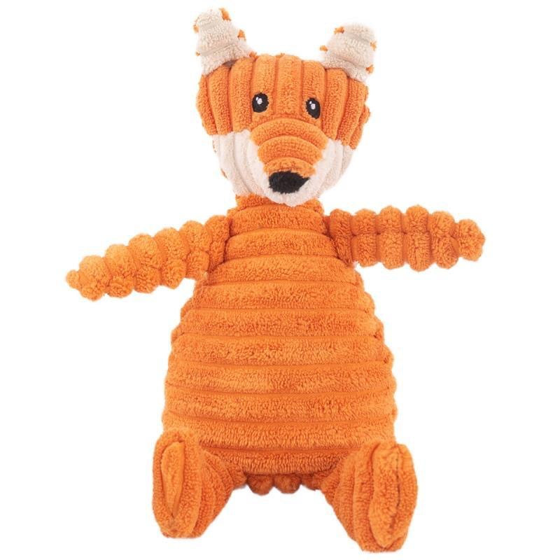 Plush Squeaky Dog Toy with Multiple Animal Designs