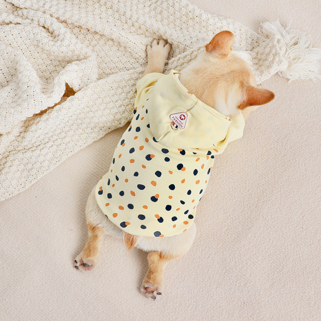 Thickened Yellow Hoodie for Small Dogs