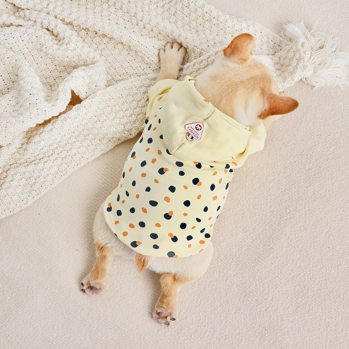 Thickened Yellow Hoodie for Small Dogs