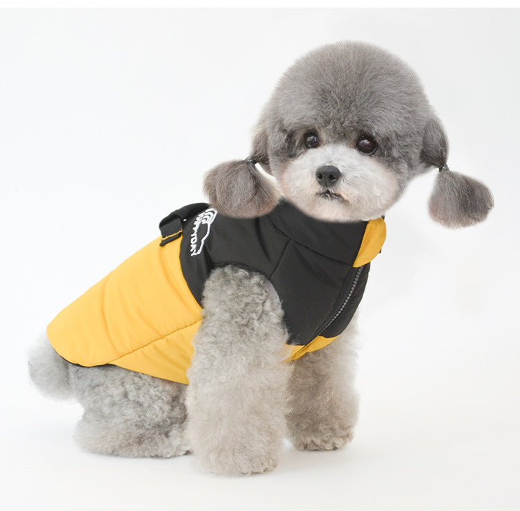 Warm Winter Dog Coat in Pink, Yellow, Red, and Blue