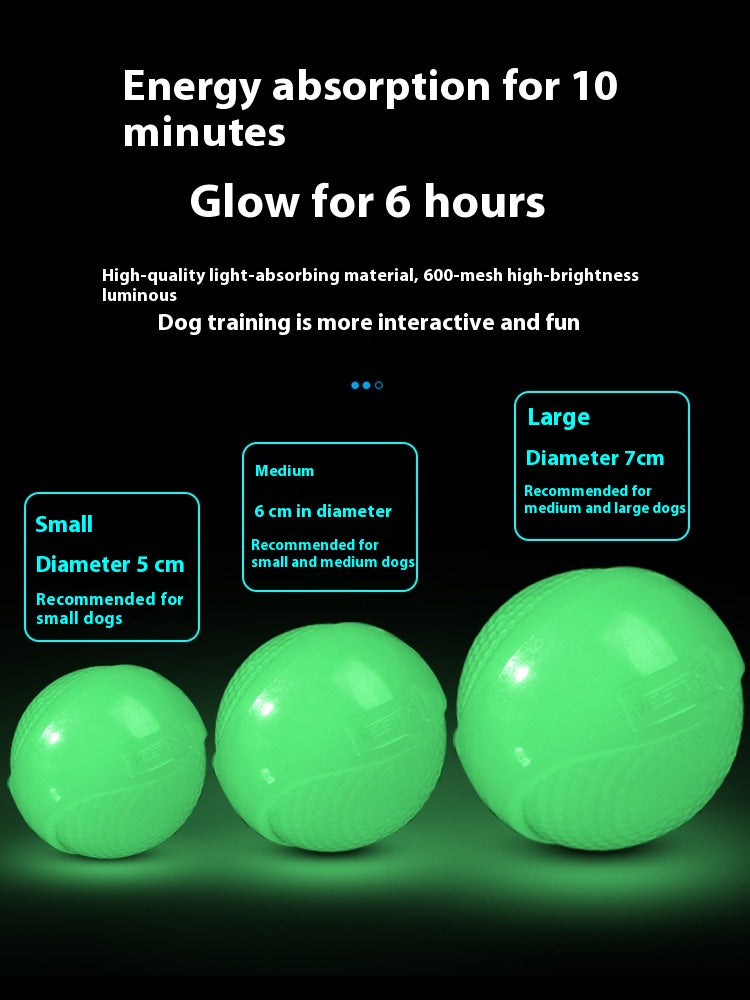 Luminous Rubber Molar Ball Dog Toy