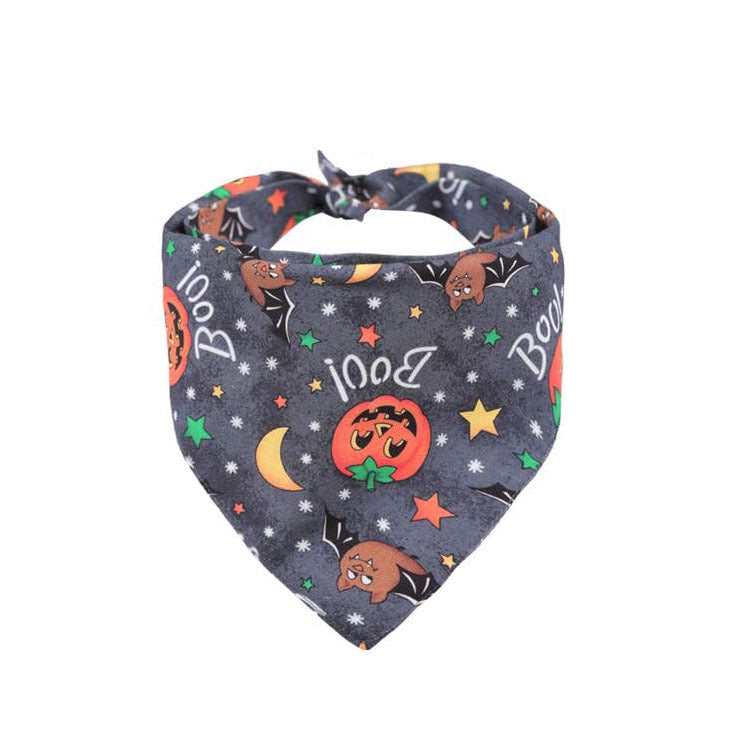 Halloween Pumpkin Dog Bandana Triangle Scarf