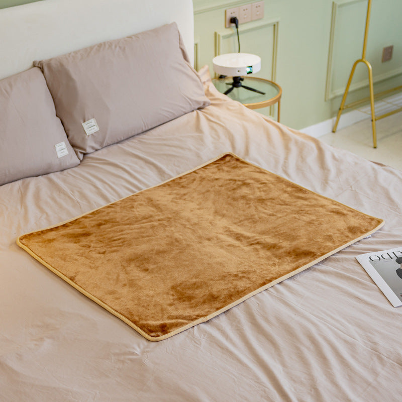 Waterproof Flannel Dog Blanket in Gray, Camel, Navy & Coffee