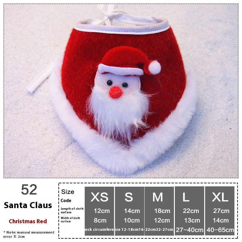 Christmas Dog Scarf with Bow Tie