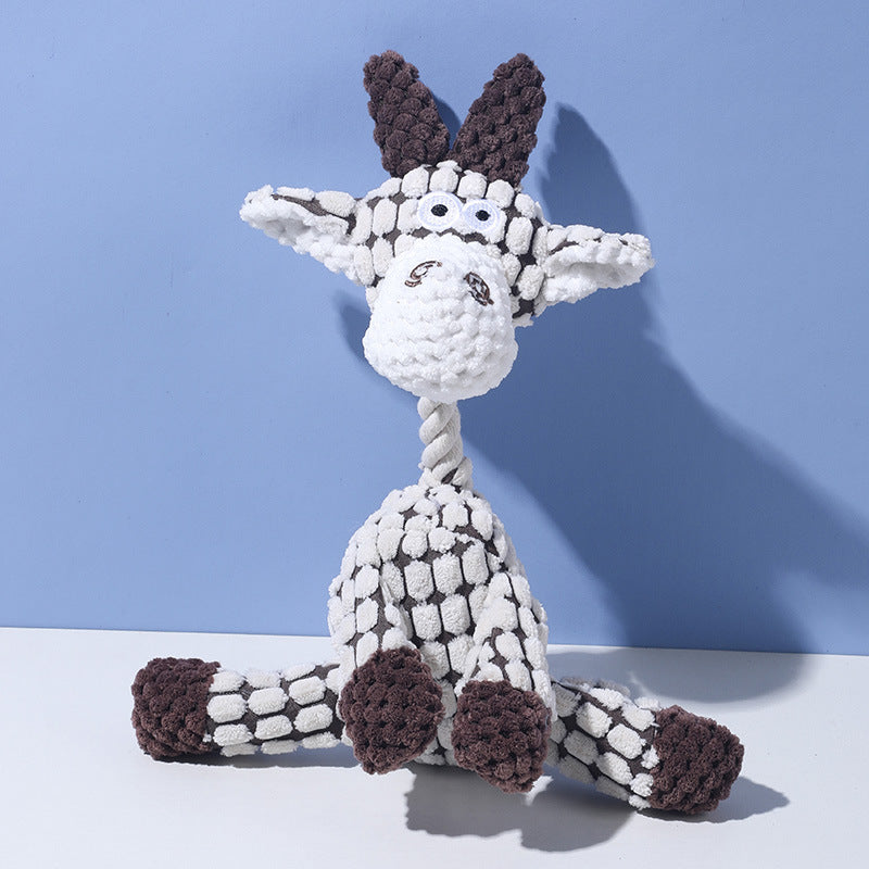 Funny Donkey Plush Dog Toy with Squeaky Sound