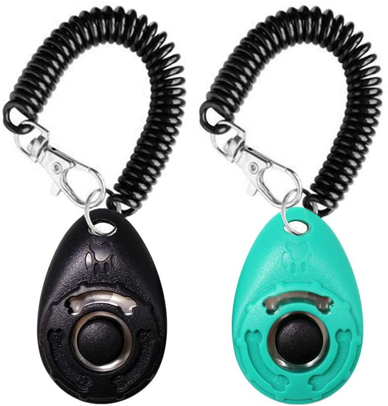 Drop-Shaped Training Clicker in Black, Orange, and Blue