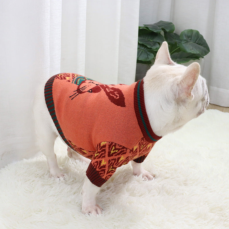 Bunny Dog Sweater for Bulldogs and Stocky Dogs