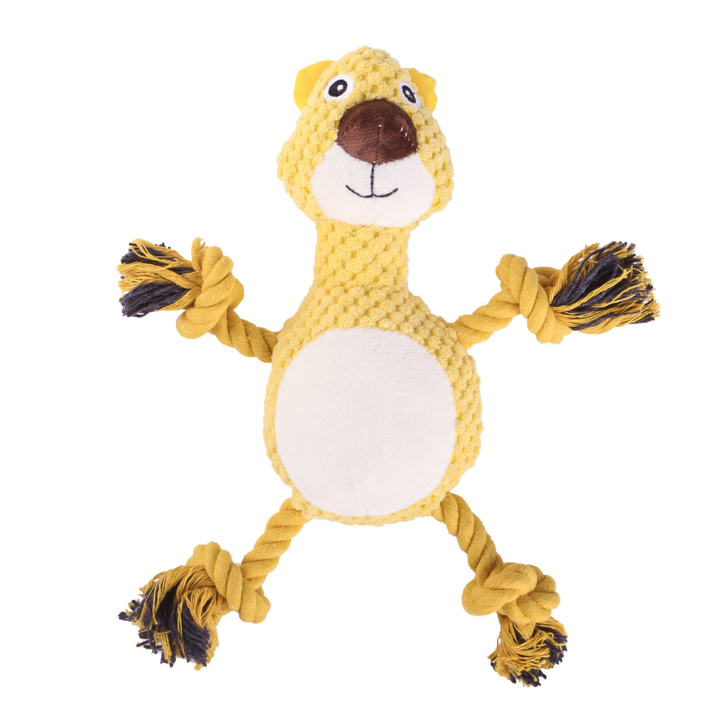 Dog Chew Toy Plush Squeaky Paper Toy with Animal Designs