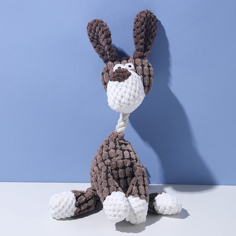 Funny Donkey Plush Dog Toy with Squeaky Sound