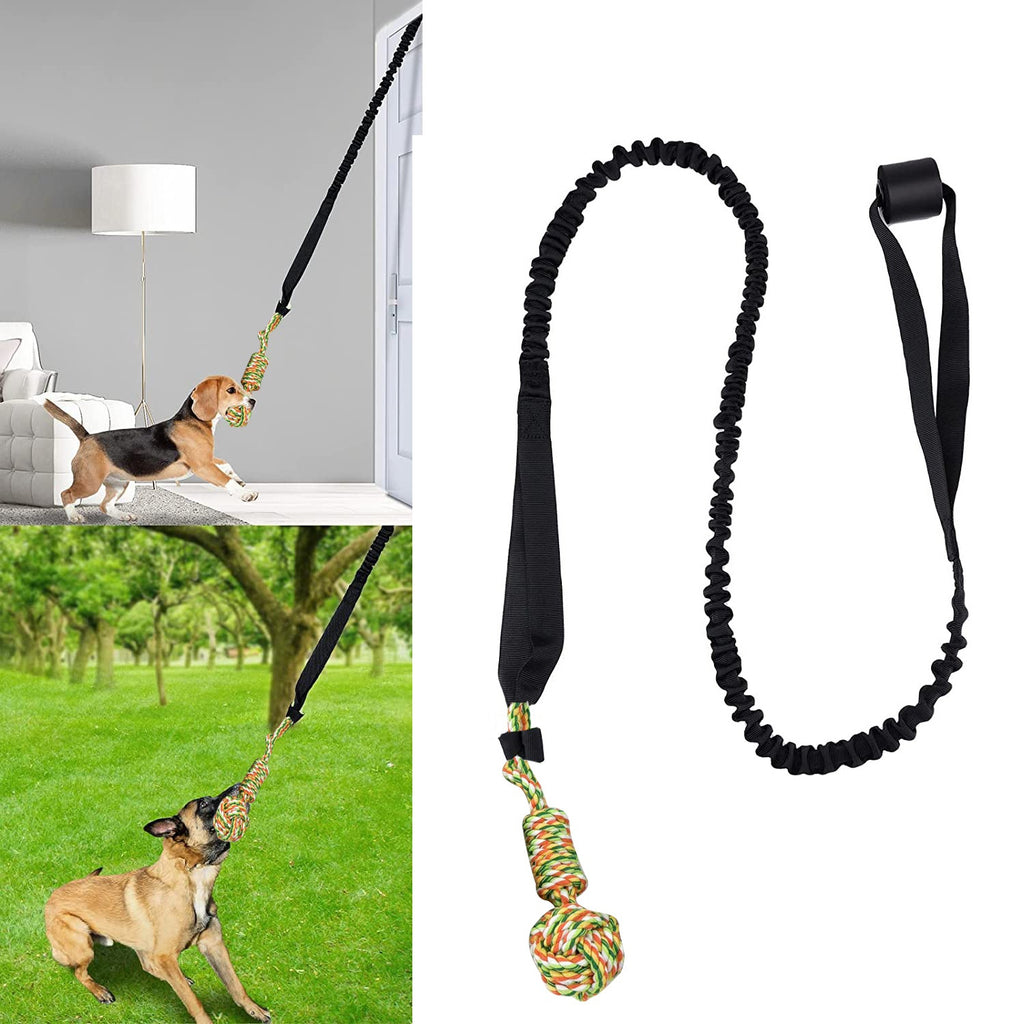 Dog Tug Rope Toy in Black, Gray, and Red