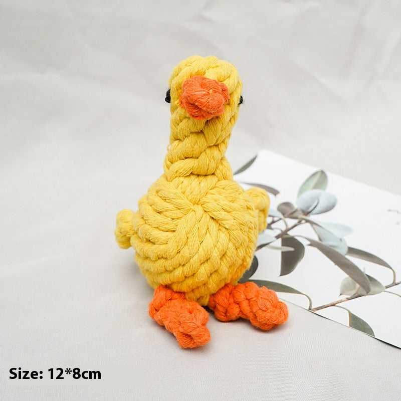 Rope Chew Toy With Knotted Animal Shapes