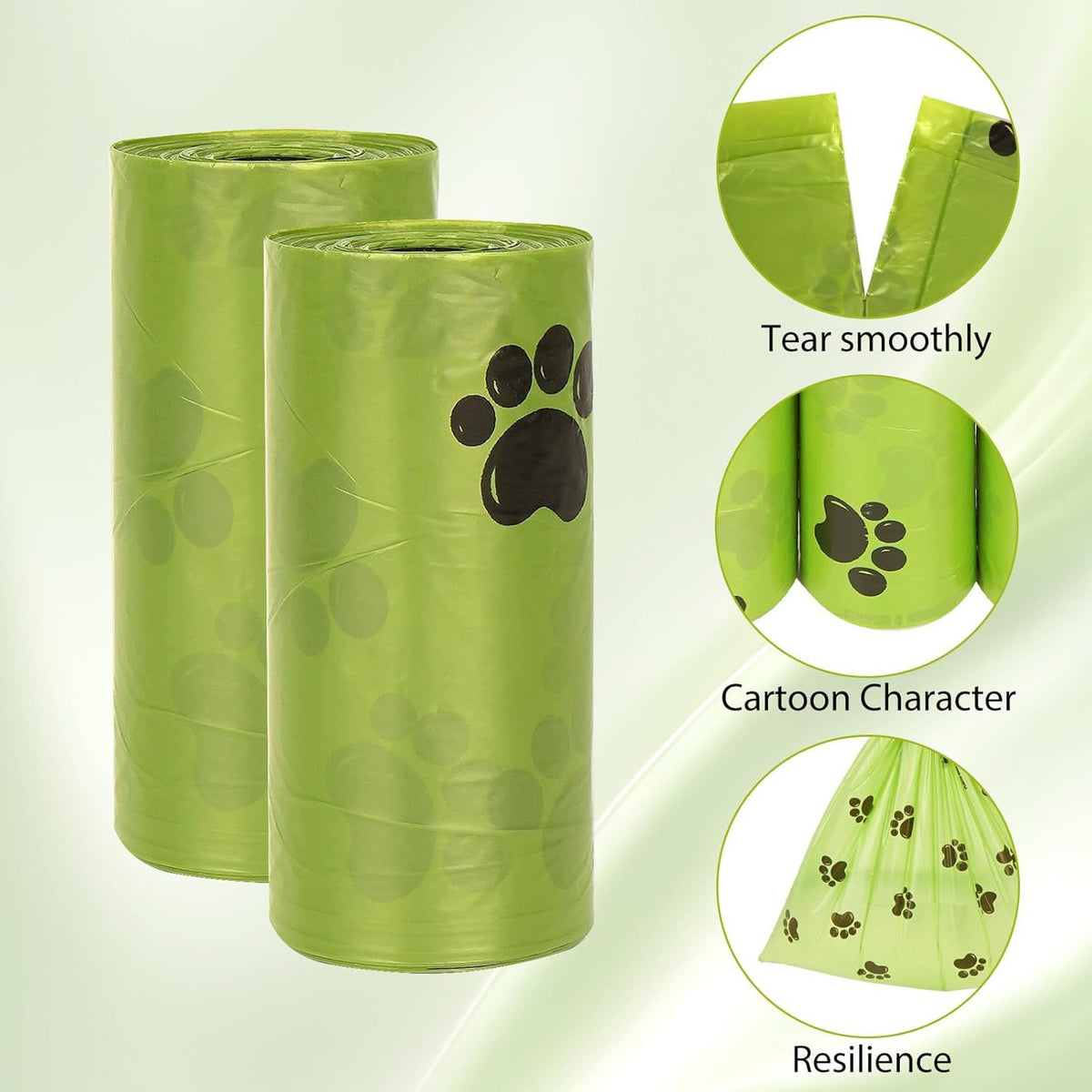 Green Dog Waste Bags, 270 Count