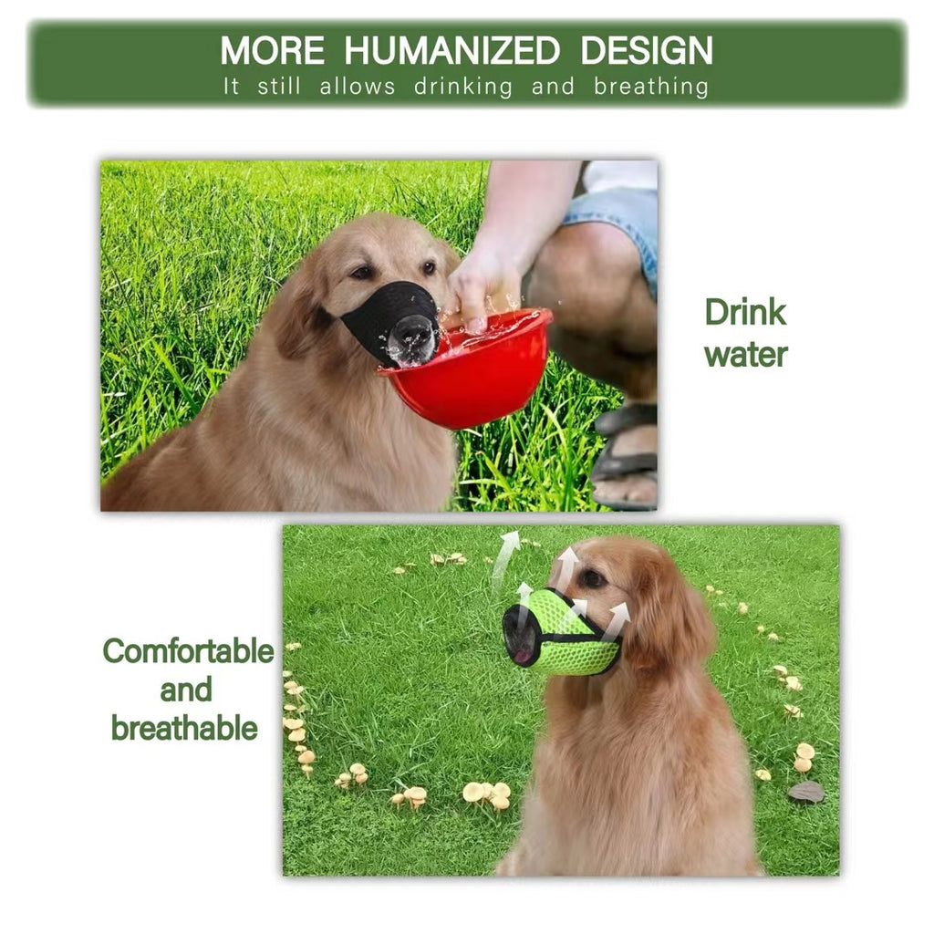 Breathable Mesh Dog Muzzle With Adjustable Buckle