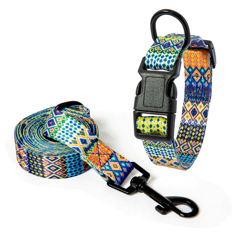 Dog Collar with Leash in Multiple Styles