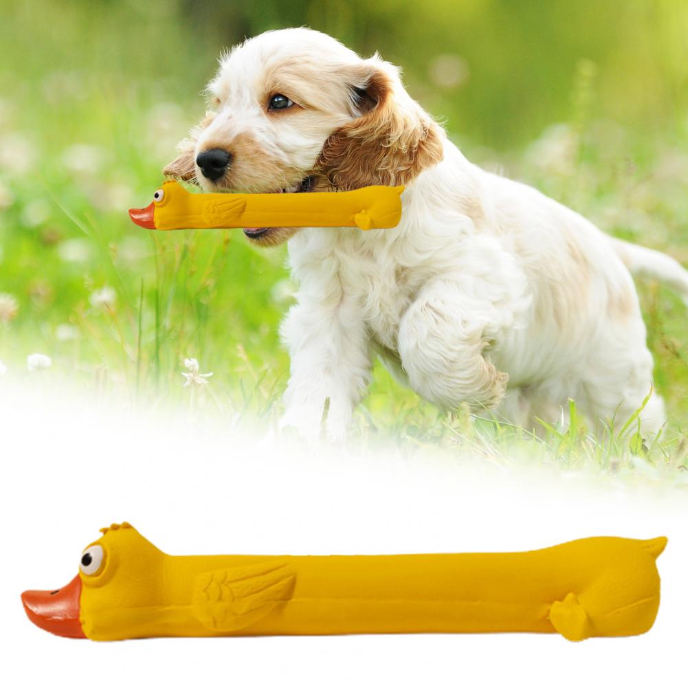 Yellow Duck Squeaky Latex Dog Toy