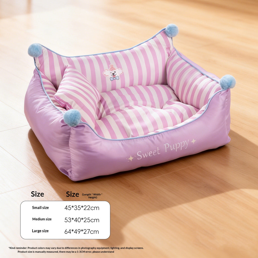 Striped Sofa Dog Bed, Multiple Sizes