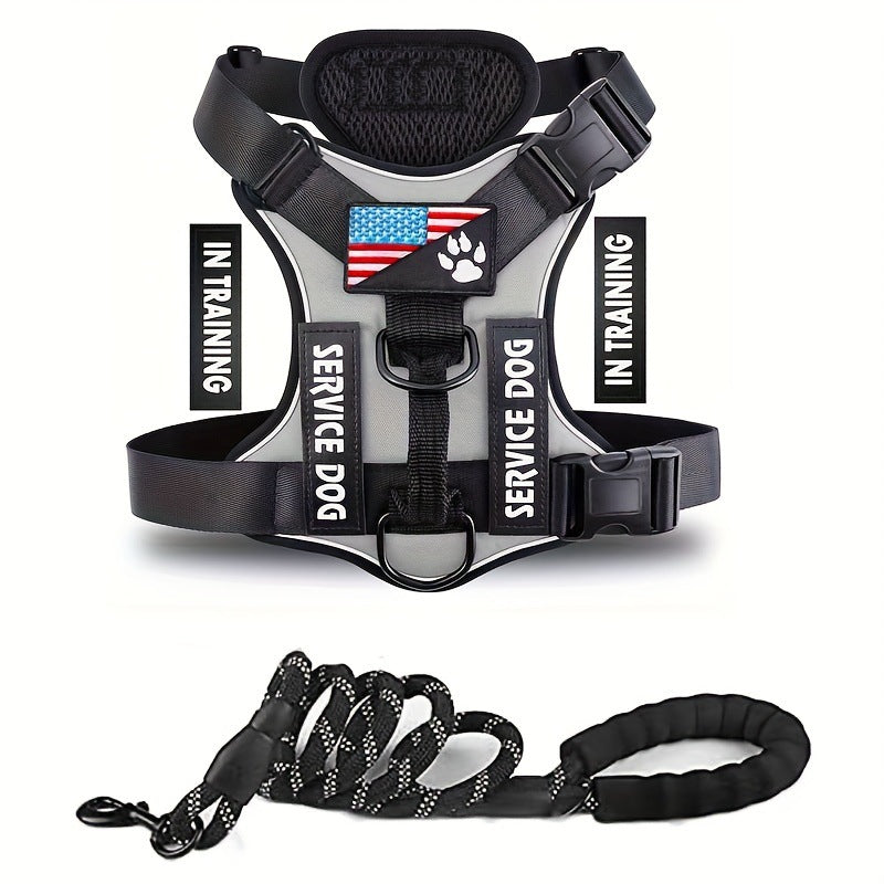 Chest Plate Dog Harness Leash in 7 Colors
