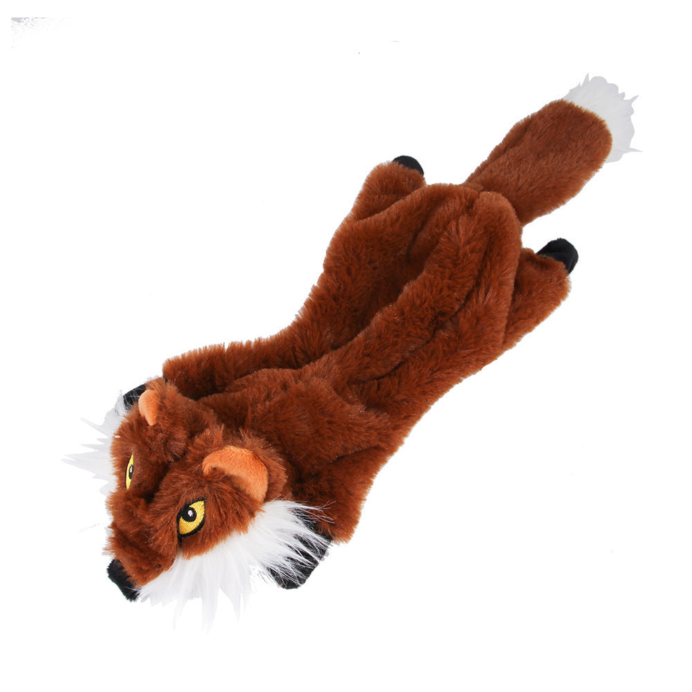 Dog Chew Toy Plush Squeaky Paper Toy with Animal Designs