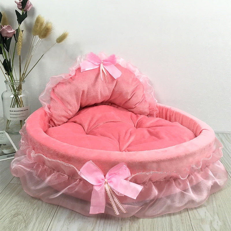 Princess-Style Dog Bed Nest