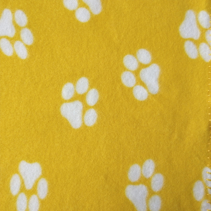 Dog Double-Sided Fleece Blanket with Paw Print