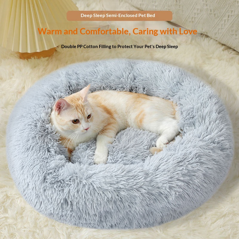 Cozy Gradient Dome Dog Bed for Winter