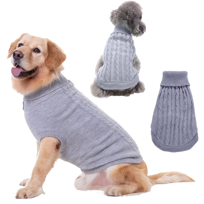 Colorful Knit Pullover Dog Sweater