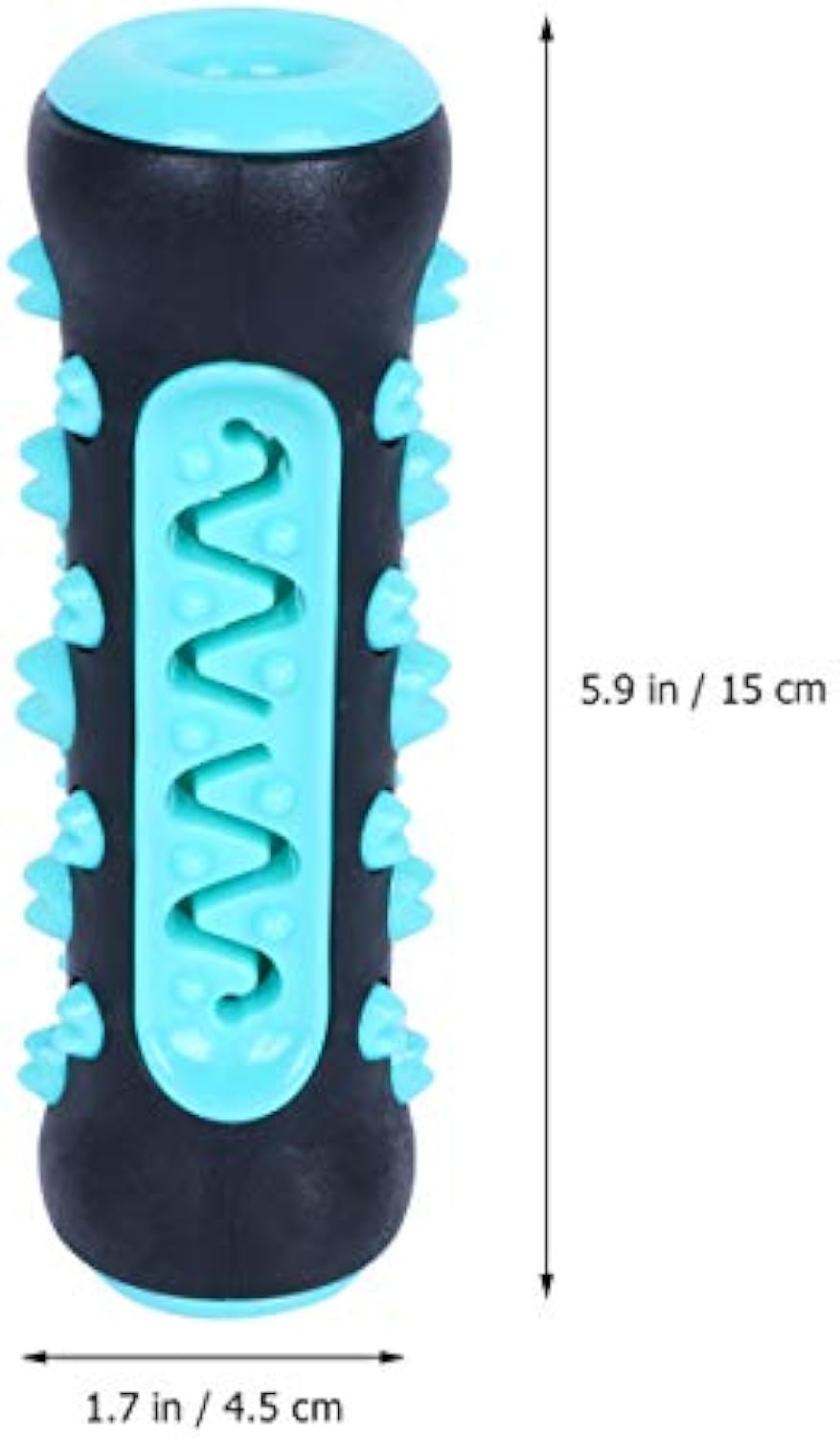 Rubber Stick Chew Toy for Dogs in Blue, Yellow and Green