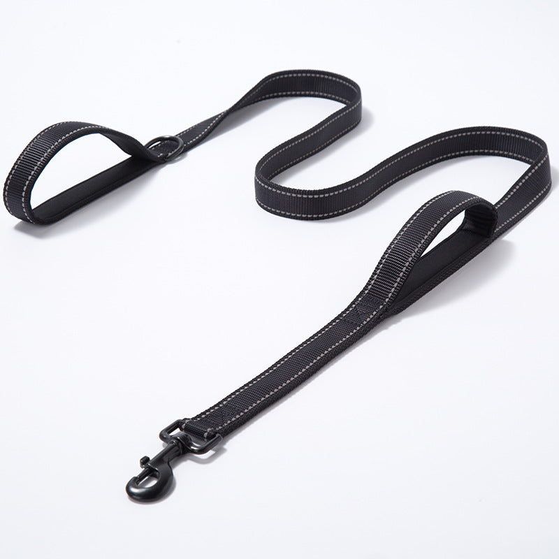 Double Thickened Reflective Nylon Leash for Dogs