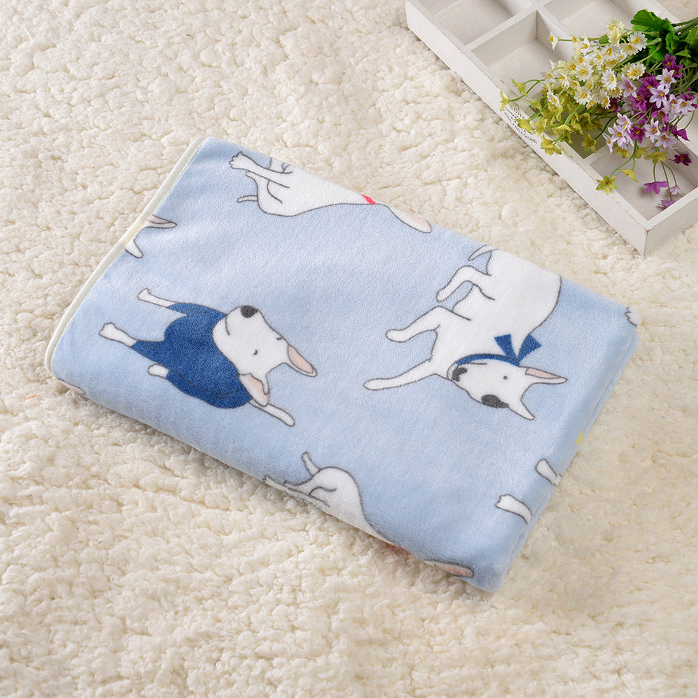 Coral Fleece Dog Blanket in Multiple Colors