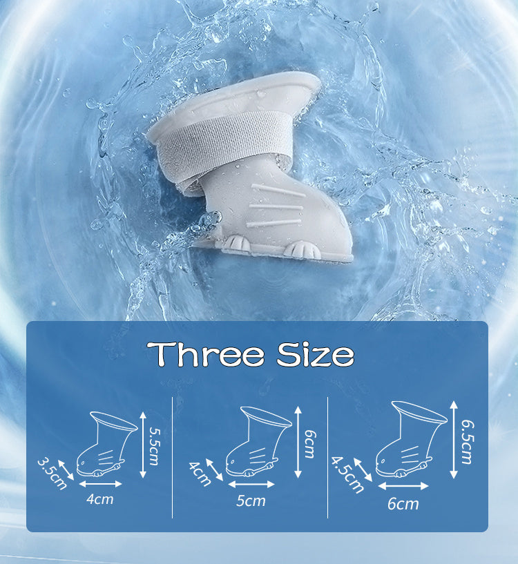 Waterproof Silicone Rain Boots for Dogs, 4-Pack
