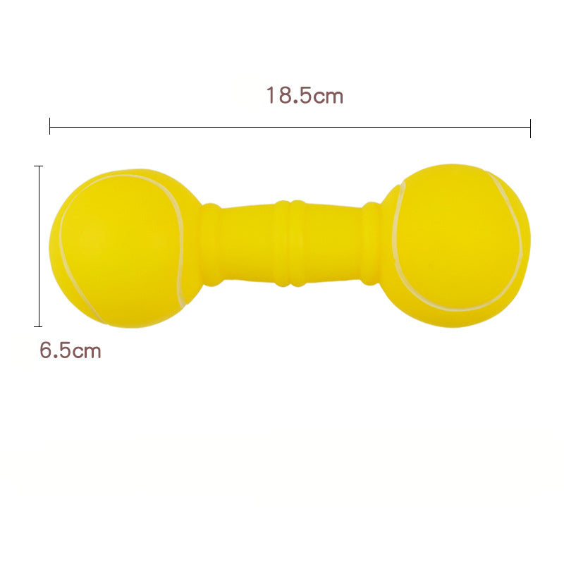 Football Squeaky Toy Dumbbell for Dogs