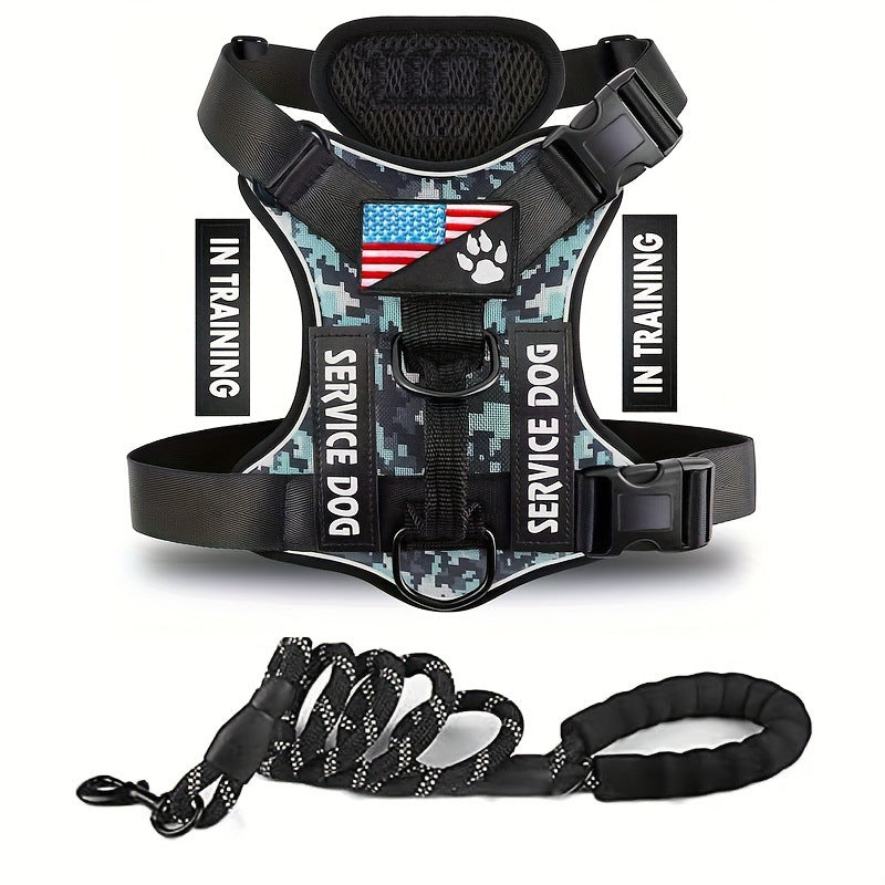Chest Plate Dog Harness Leash in 7 Colors