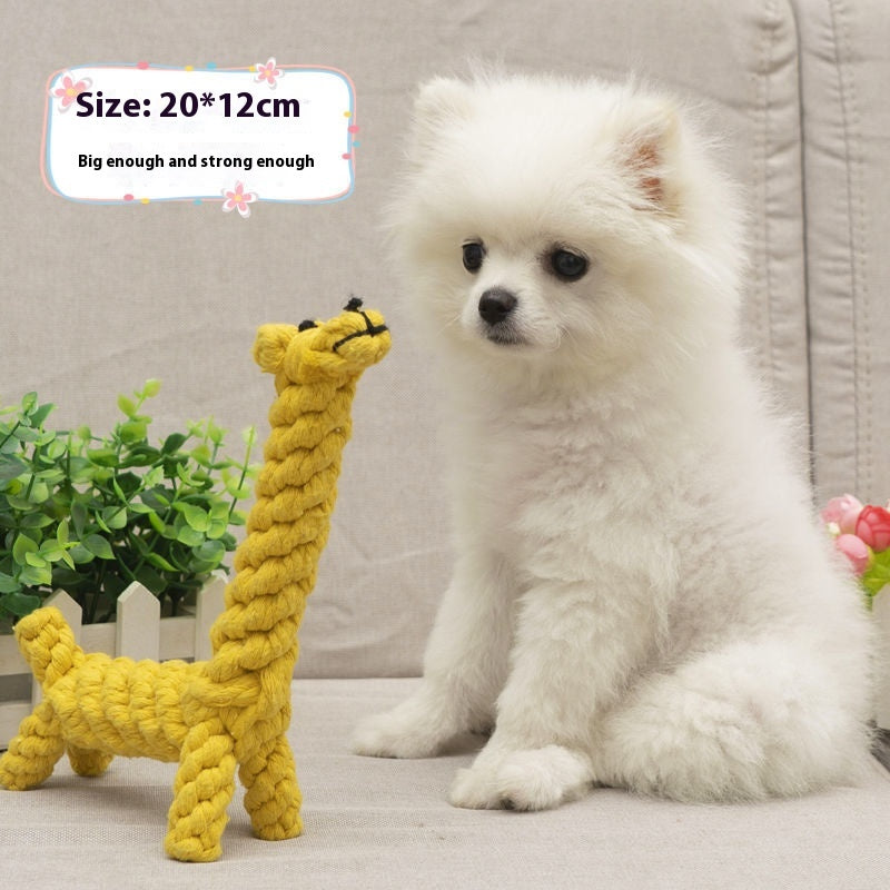 Rope Chew Toy With Knotted Animal Shapes